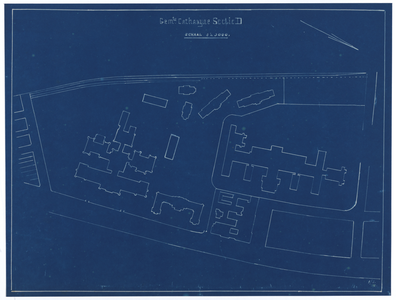 215037 Situatie met de geplande nieuwbouw van het Stads- en Academisch Ziekenhuis (Catharijnesingel 101) te Utrecht.